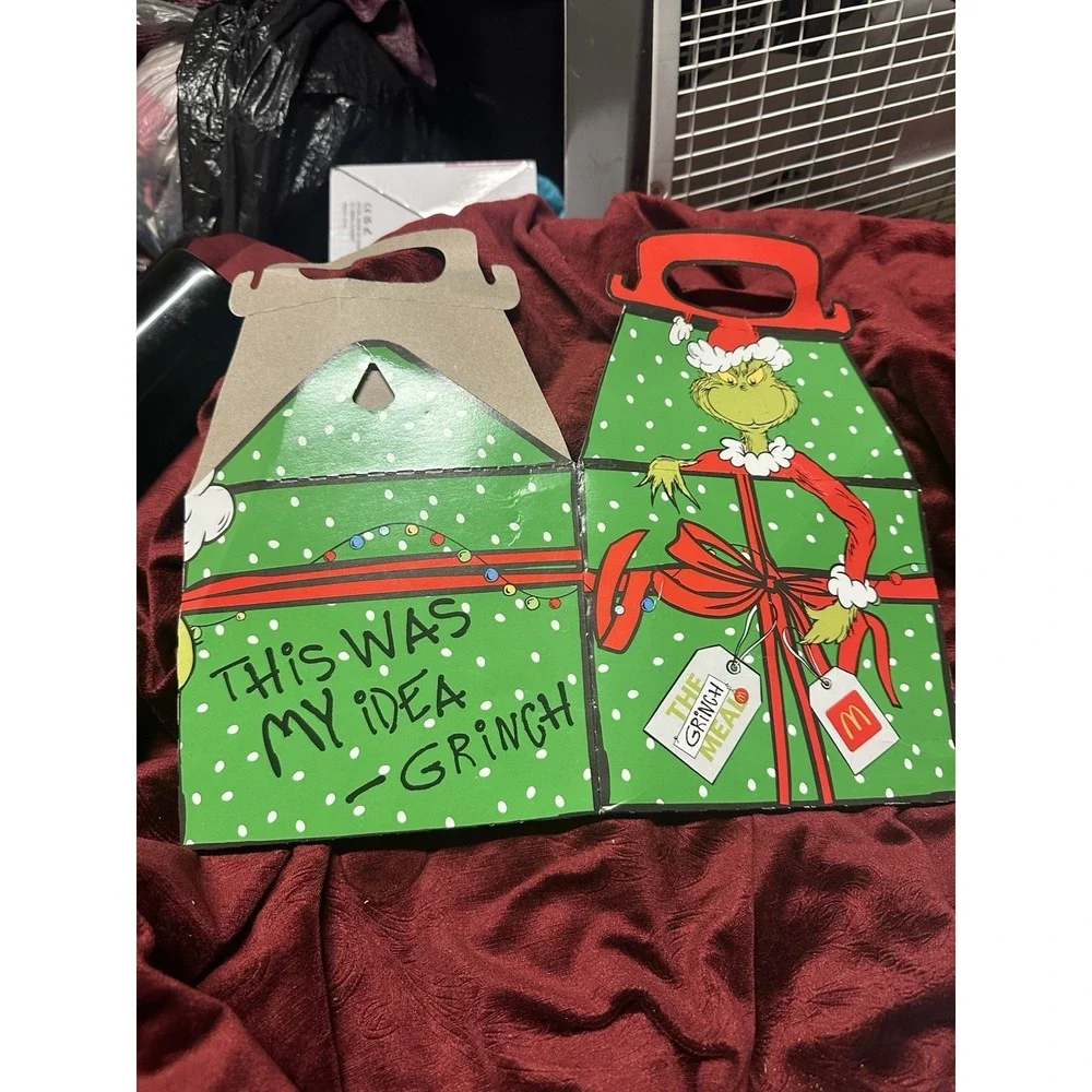 The Grinch Socks Open Salt Pack Salt Bag &Happy Meal Box Set SEALED‎ Socks